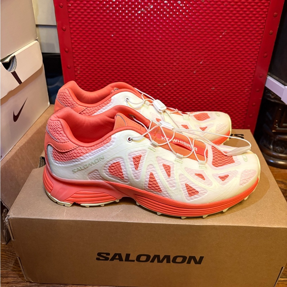 Salomon Women's Athletic Shoes - White and Coral